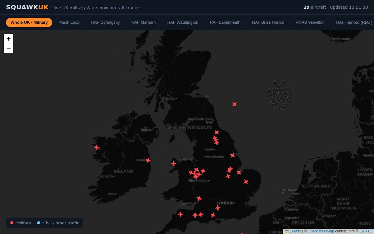 Screenshot of SquawkUK